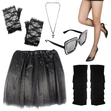 80s Queen of Pop Costume Kit (Black)