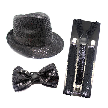 70s Disco Costume Accessory Set (Black)