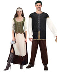 Adult Renaissance Tavern Couple Costume Set