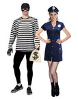 Adult Cops and Robbers Couple Costume Set