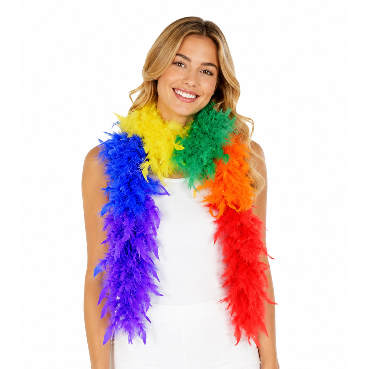 Rainbow Feather Boa