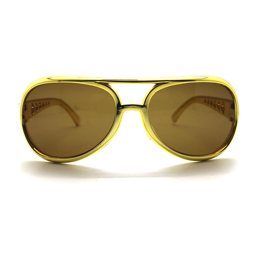 Metallic Bronze Elvis Party Glasses