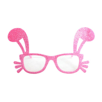 Bunny Rabbit Party Glasses (Pink Glitter)