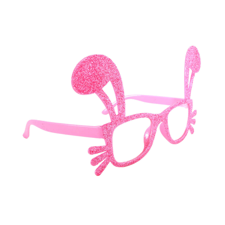 Bunny Rabbit Party Glasses (Pink Glitter)