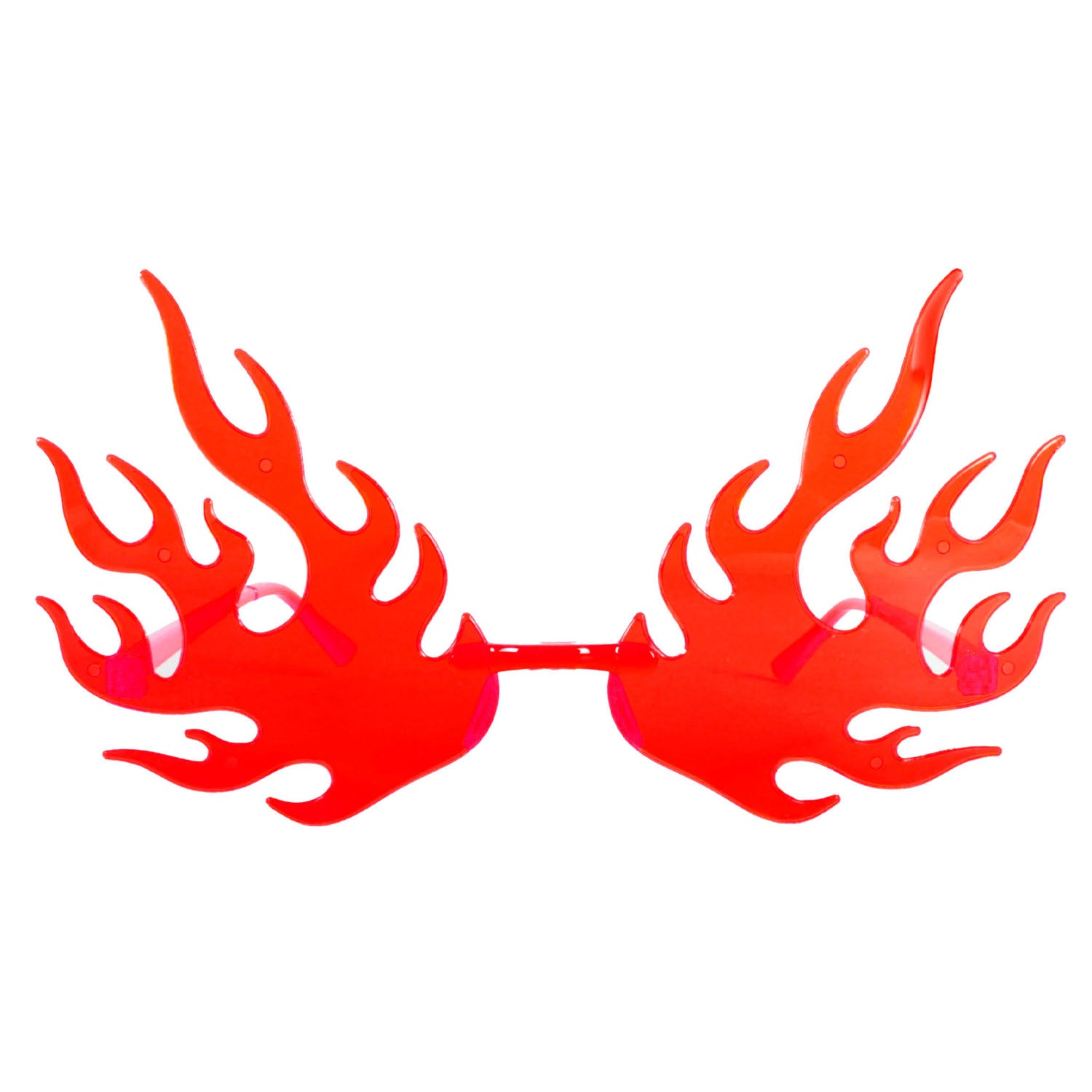 Red Flame Perspex Party Glasses