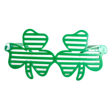 Lucky Shamrock Lined Party Glasses