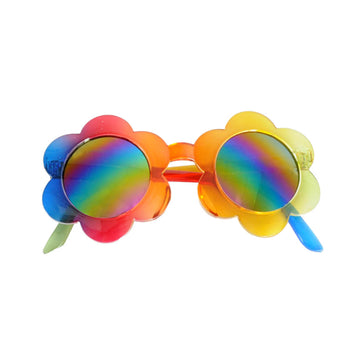 Rainbow Daisy Party Glasses with Mirror Lens