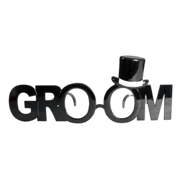 Groom Top Hat Party Glasses