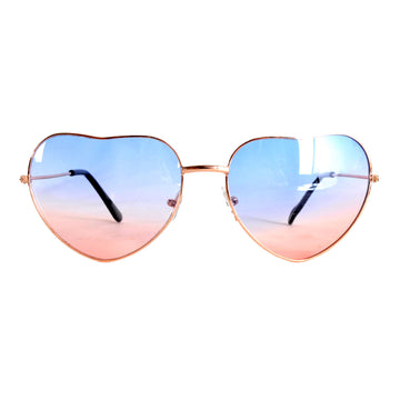 Heart Party Glasses with Metal Frame (Blue/Pink Gradient)