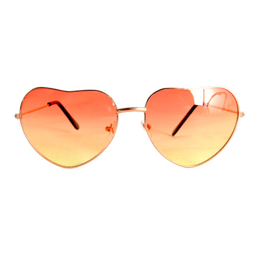 Heart Party Glasses with Metal Frame (Orange/Yellow Gradient)