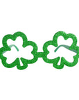 Lucky Glitter Clover Party Glasses