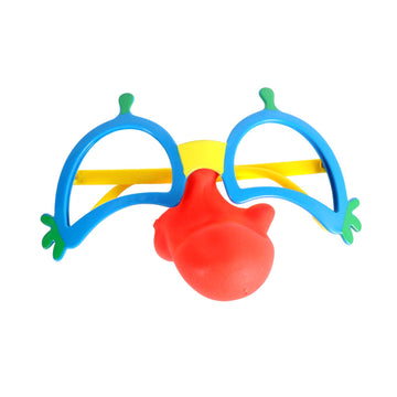 Clown Party Glasses with Red Rubber Nose