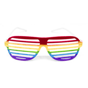Rainbow Lined Party Glasses