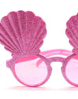 Pink Glitter Shell Party Glasses