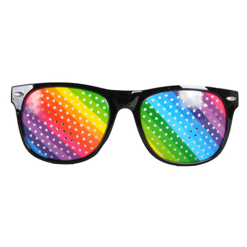 Wayfarer Party Glasses (Rainbow Stripe)
