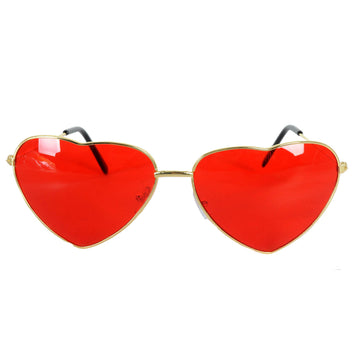 Heart Party Glasses with Metal Frame (Red)