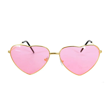 Heart Party Glasses with Metal Frame (Pink)