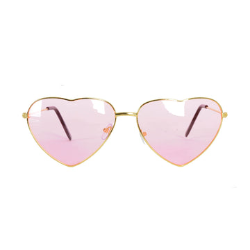 Heart Party Glasses with Metal Frame (Light Pink)