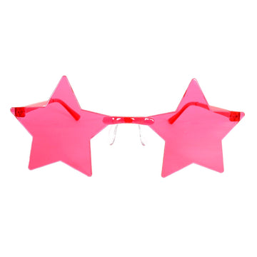 Hot Pink Star Perspex Party Glasses