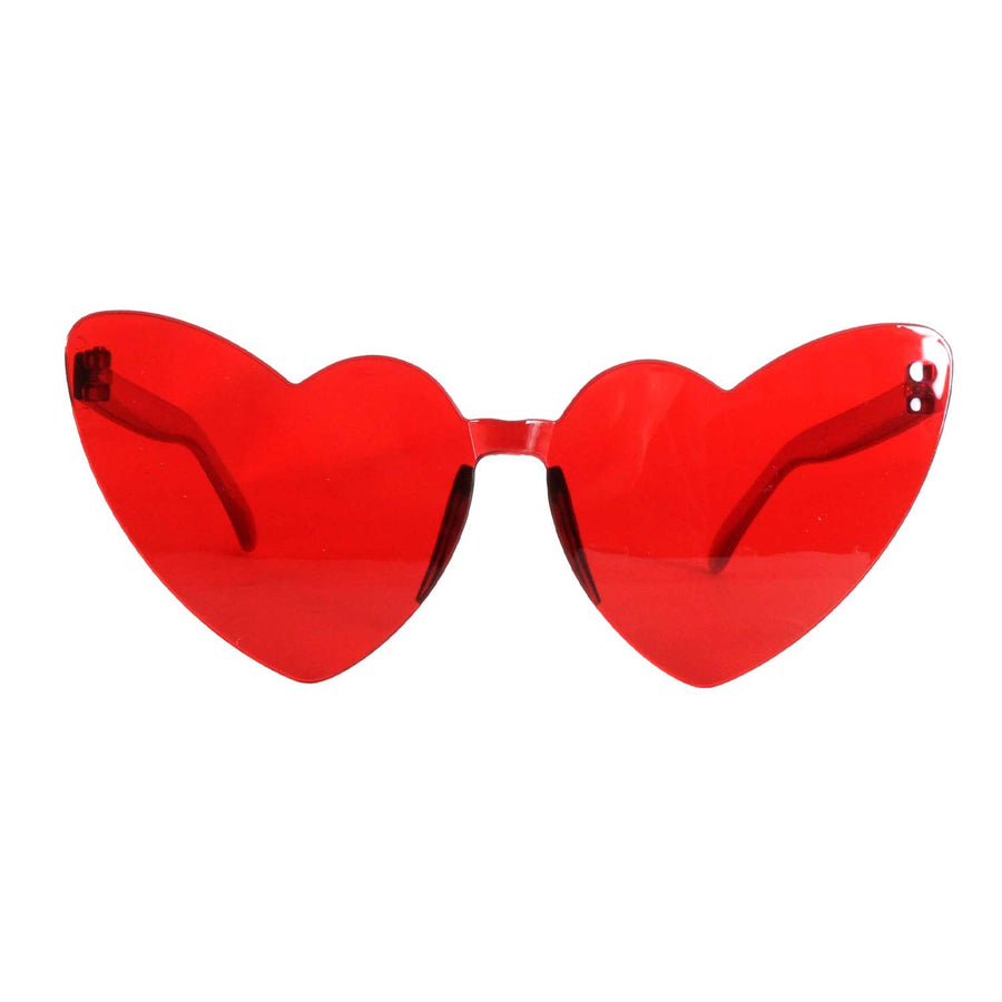 Red Retro Hearts Perspex Party Glasses