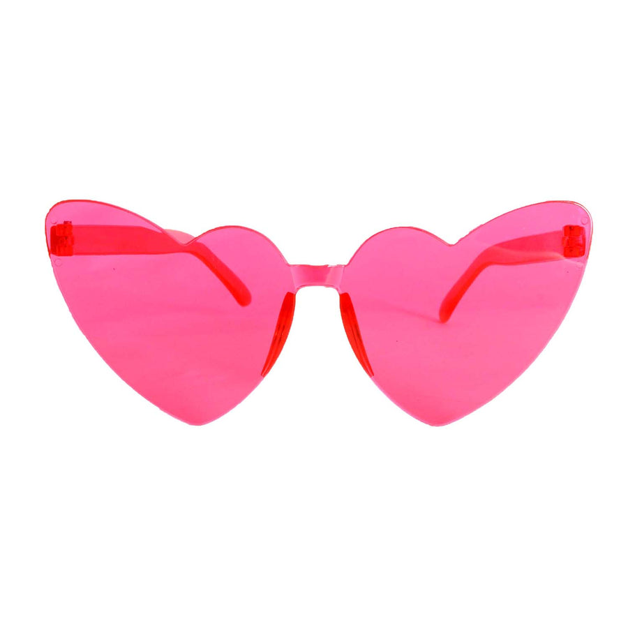 Pink Retro Hearts Perspex Party Glasses