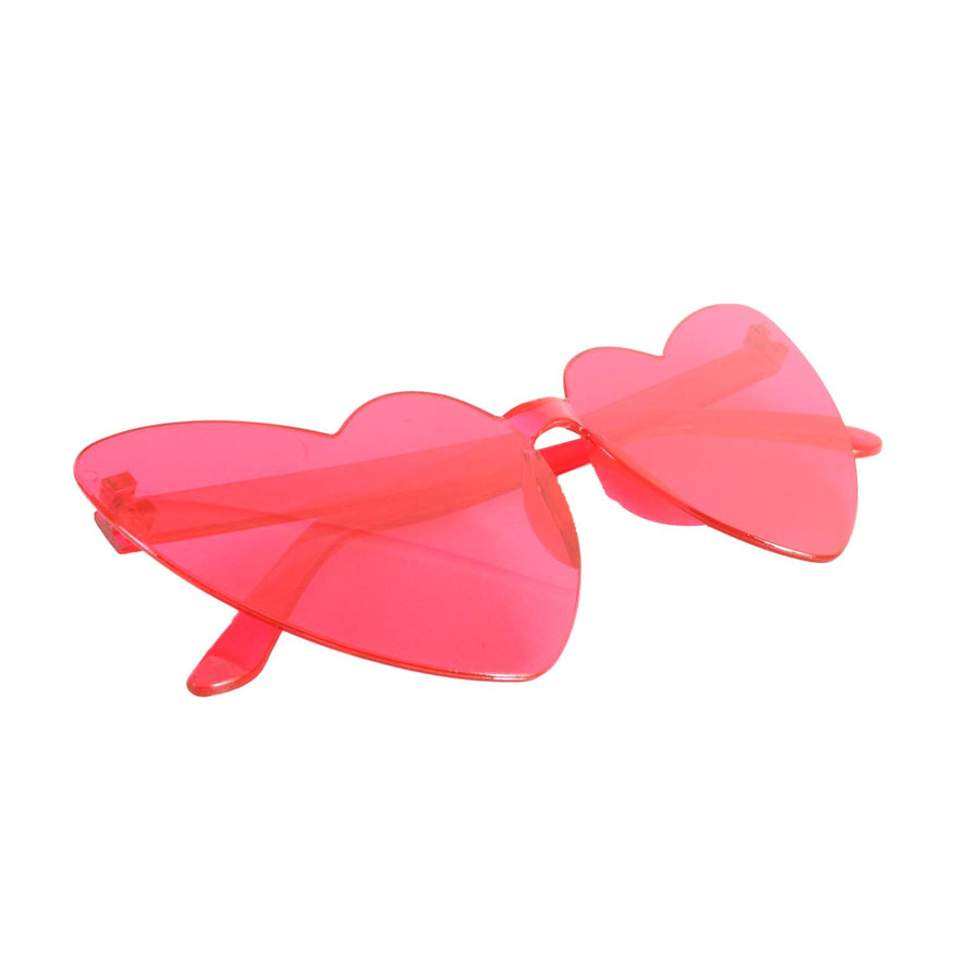 Pink Retro Hearts Perspex Party Glasses