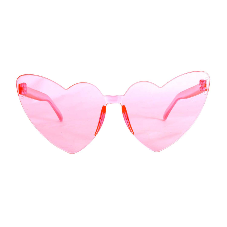 Light Pink Retro Hearts Perspex Party Glasses