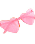 Light Pink Retro Hearts Perspex Party Glasses