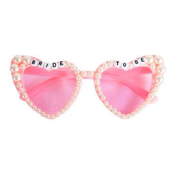 Bride To Be Pearl Beaded Party Glasses (Pink)