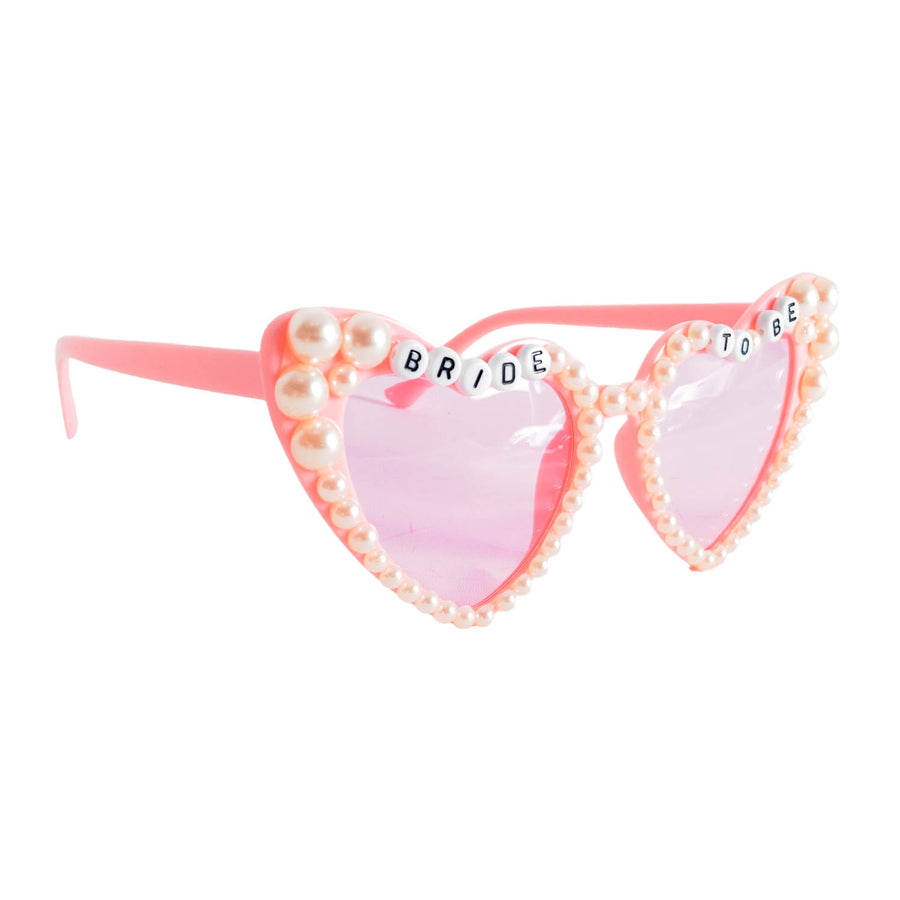 Bride To Be Pearl Beaded Party Glasses (Pink)