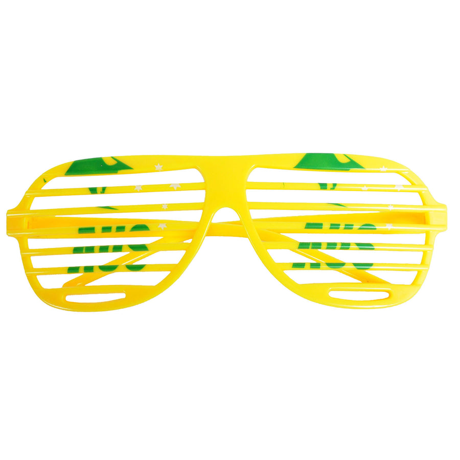 AUS Yellow Lined Aviator Party Glasses