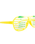 AUS Yellow Lined Aviator Party Glasses