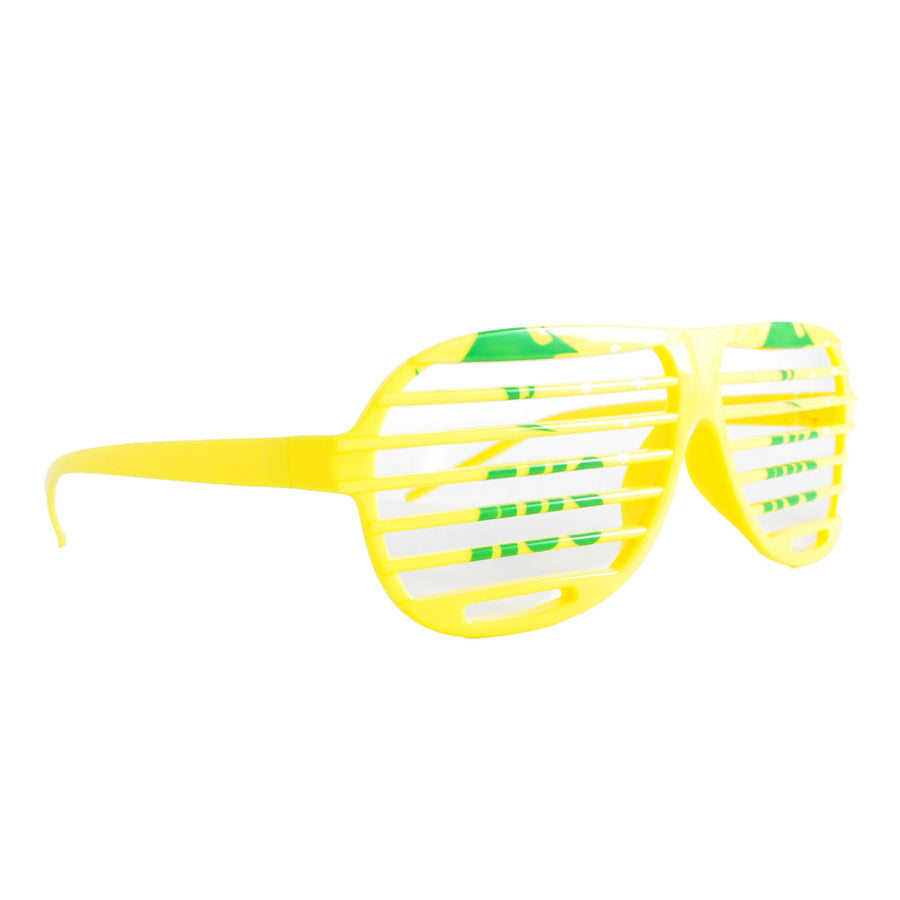 AUS Yellow Lined Aviator Party Glasses