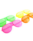 Jumbo Neon Lined Aviator Party Glasses (Assorted Colours)