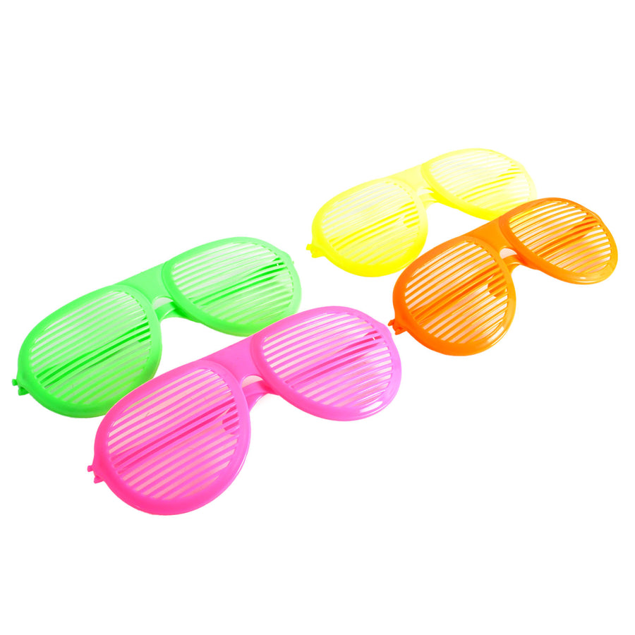 Jumbo Neon Lined Aviator Party Glasses (Assorted Colours)