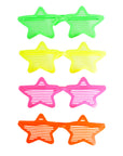 Jumbo Neon Lined Star Party Glasses (Assorted Colours)