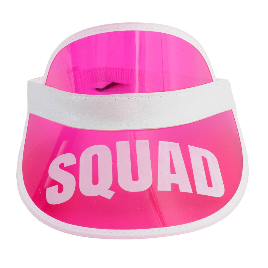 Squad Perspex Visor White Rim (Hot Pink)