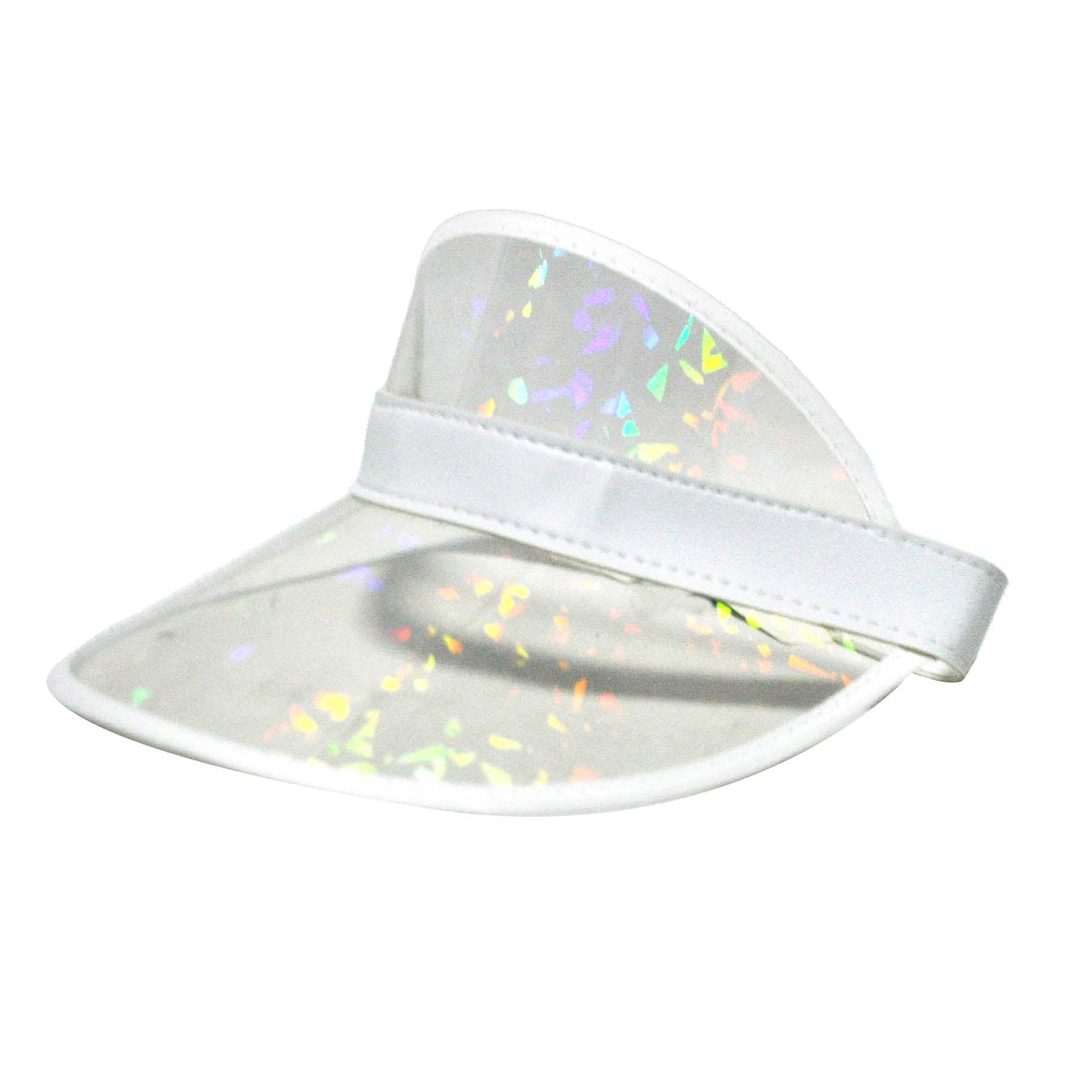 Holographic Sparkle PVC Perspex Visor Hat – The Party Inventory
