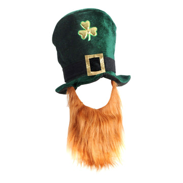 St Patricks Day Hat with Brown Beard
