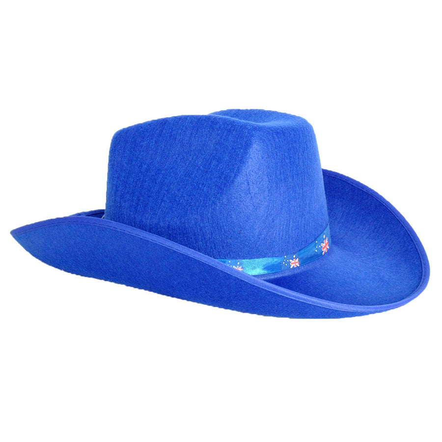 Blue Cowboy Hat with Australian Flag Ribbon