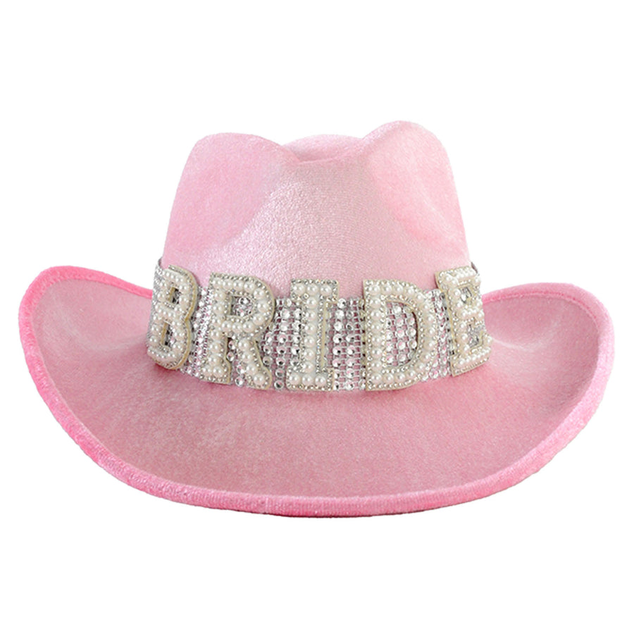 Metallic Bride Cowboy Hat (Pink)