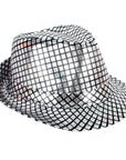 Metallic Trilby Hat (Black and Silver)
