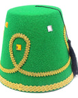 Deluxe Green Arabian Fez Hat