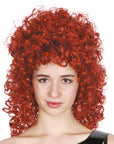 1980s Long Curly Wig (Auburn Red/Brown)