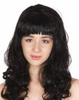 Long Wavy Curl Wig (Black)