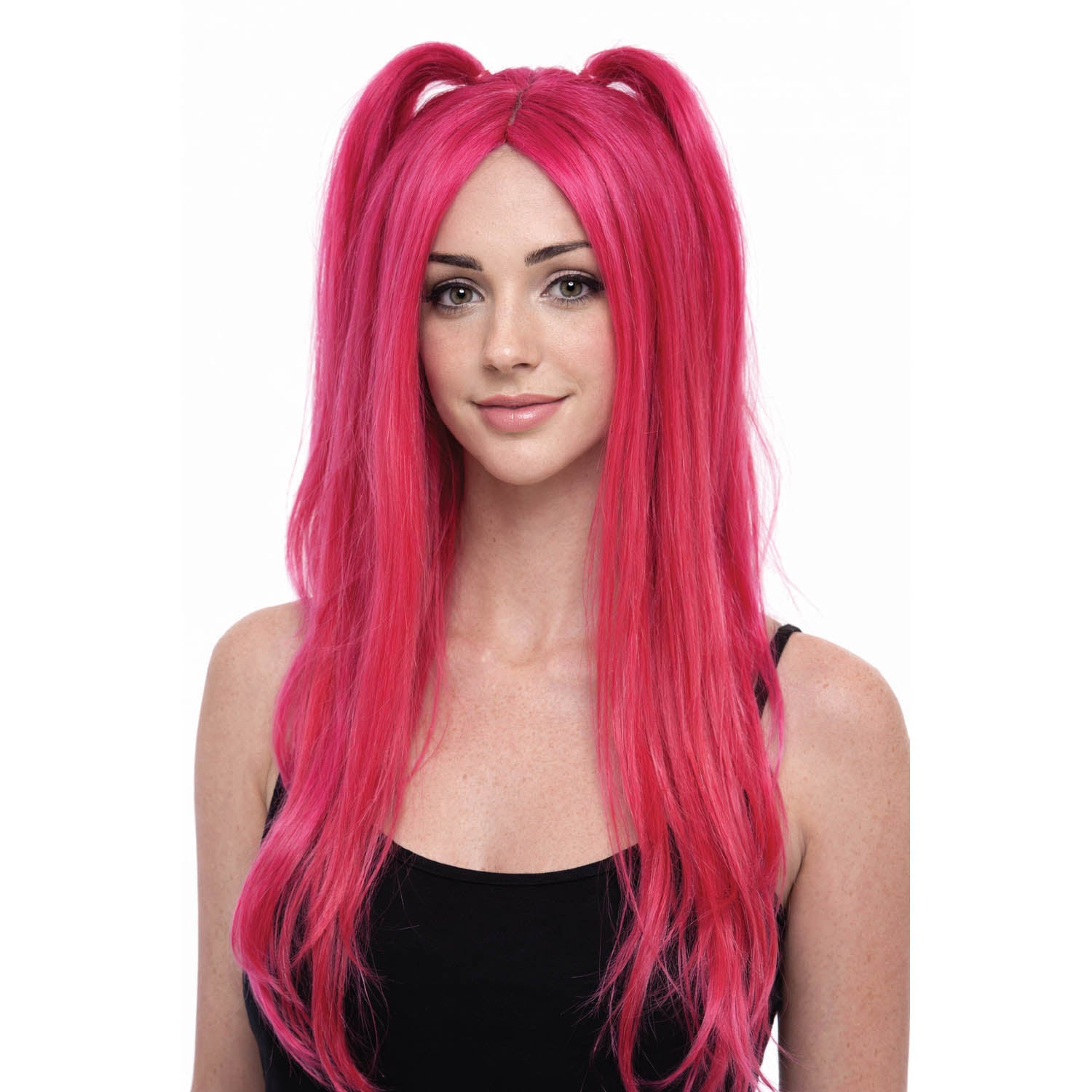 Pink Long Pigtail Wig