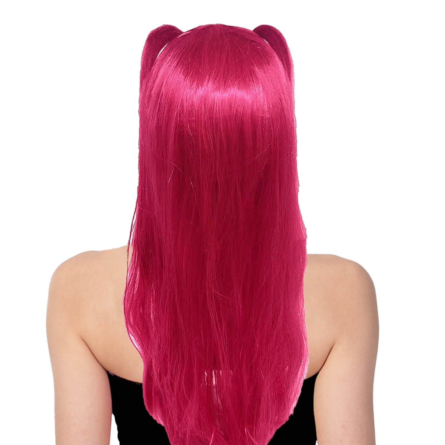 Pink Long Pigtail Wig