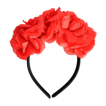 Day of the Dead Red Rose Headband