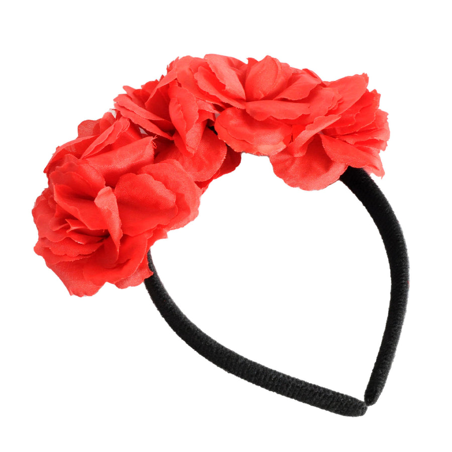 Day of the Dead Red Rose Headband