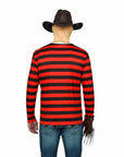 Adult Red Black Stripe Killer Man Costume